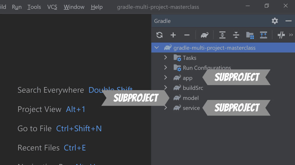 Gradle Tool Window for Multi-Project builds