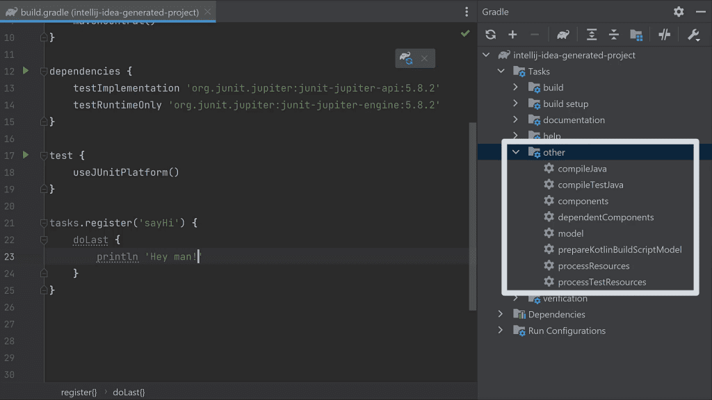New task not showing automaticaly in IntelliJ IDEA Gradle Tool Window