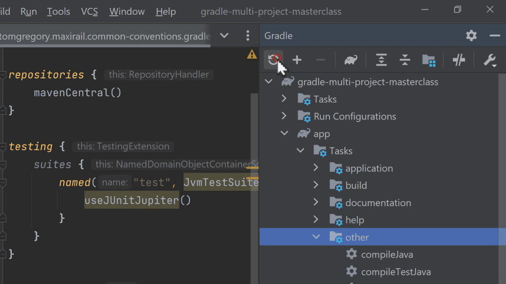 Reload All Gradle projects